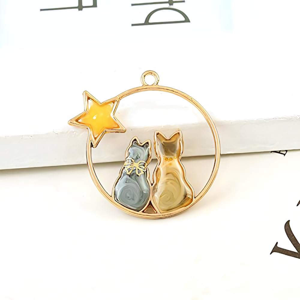 レジン　ハンドメイド　窓辺の猫 猫のチャーム デコ土台 - 手作り雑貨屋 * 雑貨好きによる雑貨好きの